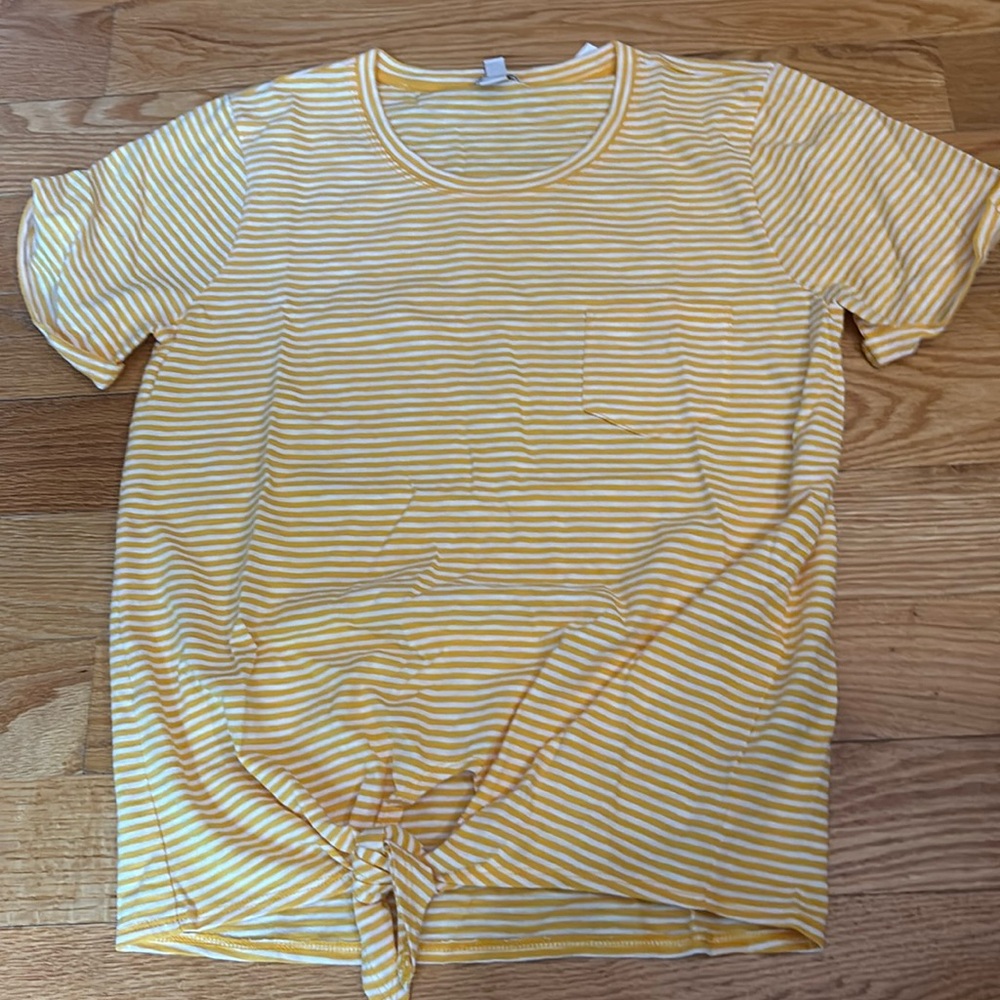 J Crew Women’s Yellow Striped Shirt